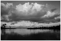 Cloud and pool, Kapoho. Big Island, Hawaii, USA ( black and white)