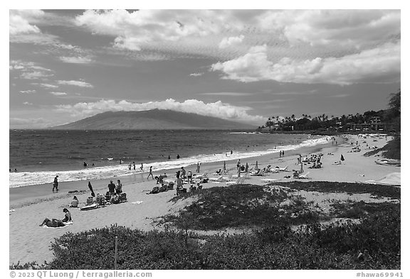 Paipu Beach. Maui, Hawaii, USA (black and white)