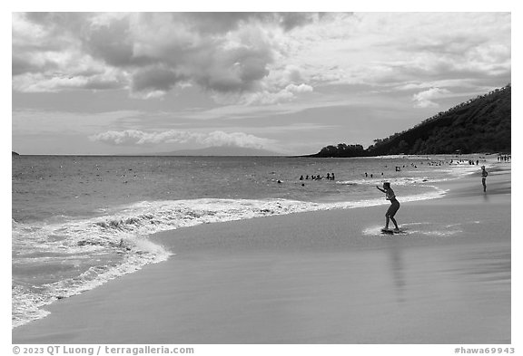 Big Beach. Maui, Hawaii, USA (black and white)