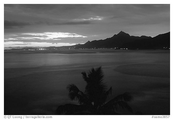 Sunset near Laulii. Tutuila, American Samoa