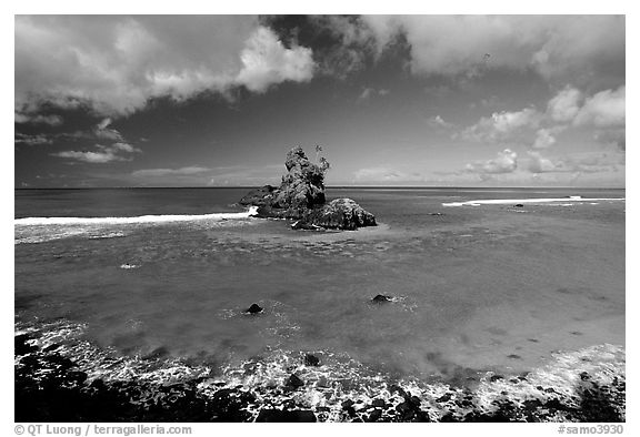 Rocky islet near Maa Kamela. Tutuila, American Samoa