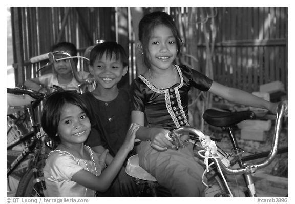 Children at the Apsara Arts  school. Phnom Penh, Cambodia