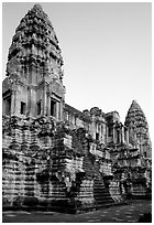 Inner towers of Angkor Wat. Angkor, Cambodia (black and white)