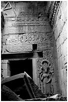 Chamber, Ta Prom. Angkor, Cambodia ( black and white)