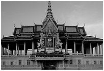 Chan Chhaya Pavilion, Royal palace. Phnom Penh, Cambodia (black and white)