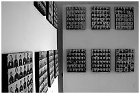 Pictures of executed prisoners, Tuol Sleng Genocide Museum. Phnom Penh, Cambodia (black and white)