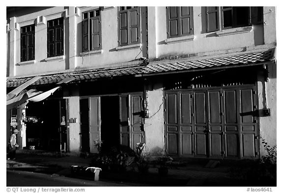 Old colonial houses. Luang Prabang, Laos