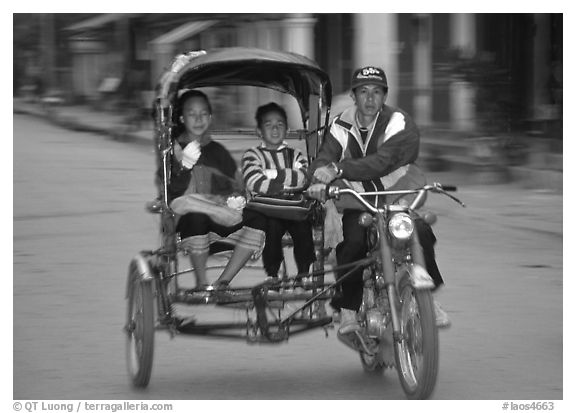 Motorized rickshaw, typical of this area. Luang Prabang, Laos