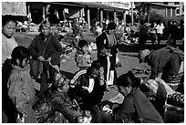 The Huay Xai market. Laos ( black and white)