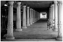 Covered walkway, Indein. Inle Lake, Myanmar ( black and white)