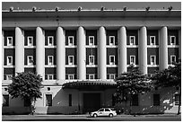 Administrative colonial-area building. Yangon, Myanmar ( black and white)