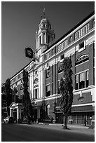 Custom house. Yangon, Myanmar ( black and white)