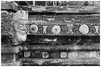 Brickwork detail, Sulamani temple. Bagan, Myanmar ( black and white)