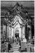 Mingun Pagoda entrance, Mingun. Myanmar ( black and white)