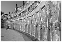 U Min Thonze pagoda, Sagaing. Myanmar ( black and white)