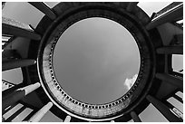 Looking up Taukkyan War Memorial. Bago, Myanmar ( black and white)