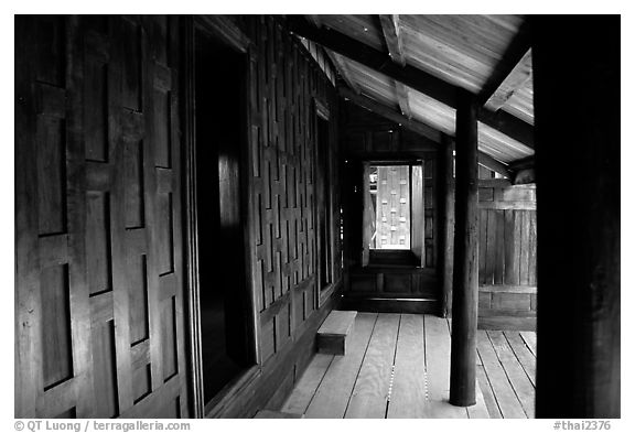 Patio of house made of Teak. Muang Boran, Thailand