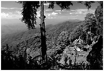 Hills in the outskirts of the city. Chiang Mai, Thailand (black and white)