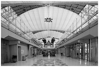 New Bangkok international airport. Bangkok, Thailand (black and white)