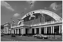 Hualamphong railway station. Bangkok, Thailand ( black and white)