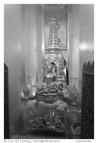 Central Buddha image, Wat Saket. Bangkok, Thailand