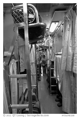 Thai sleep train. Thailand (black and white)