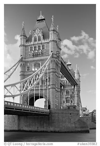 Tower Bridge from below. London, England, United Kingdom