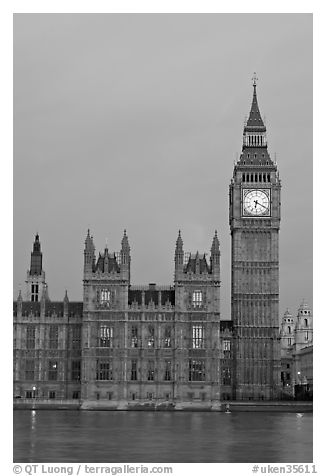 Big Ben tower, palace of Westminster, dawn. London, England, United Kingdom