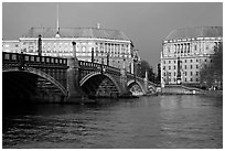 Lambeth Bridge. London, England, United Kingdom ( black and white)