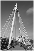 Golden Jubilee Bridge. London, England, United Kingdom ( black and white)