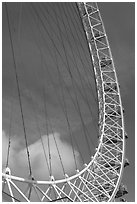 Detail of the London Eye. London, England, United Kingdom (black and white)