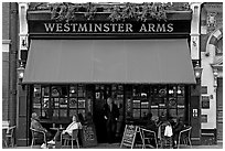 Famous pub Westmister Arms. London, England, United Kingdom (black and white)