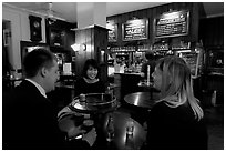 Downstairs room of the pub Westmister Arms. London, England, United Kingdom ( black and white)