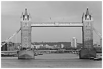 Tower Bridge, late afternoon. London, England, United Kingdom (black and white)