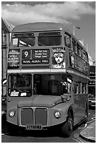 Routemaster double decker bus. London, England, United Kingdom ( black and white)