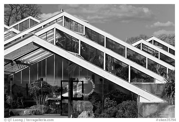 Princess of Wales conservatory. Kew Royal Botanical Gardens,  London, England, United Kingdom (black and white)