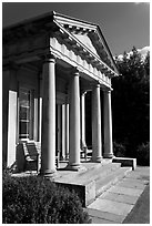 King William's temple. Kew Royal Botanical Gardens,  London, England, United Kingdom (black and white)