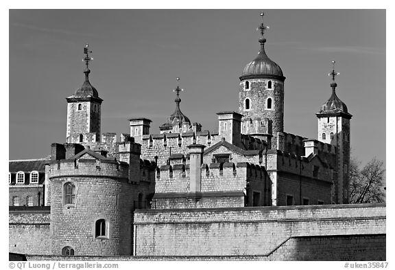 Turrets and White House, Tower of London. London, England, United Kingdom