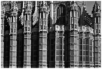 Architectural detail, Westminster Abbey. London, England, United Kingdom ( black and white)