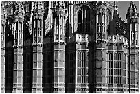 Architectural detail, Westminster Abbey. London, England, United Kingdom (black and white)