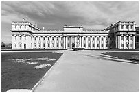 University of Greenwich and Trinity College of Music. Greenwich, London, England, United Kingdom (black and white)