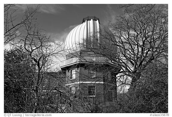 Royal Observatory. Greenwich, London, England, United Kingdom (black and white)