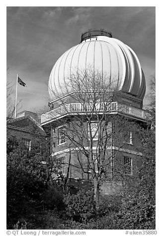 Royal Greenwich Observatory. Greenwich, London, England, United Kingdom (black and white)