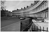 Royal Circus. Bath, Somerset, England, United Kingdom ( black and white)