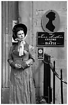 Jane Austen centre. Bath, Somerset, England, United Kingdom ( black and white)