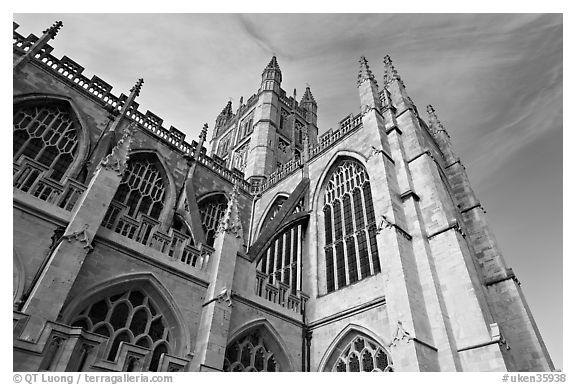 Towering Bath Abbey. Bath, Somerset, England, United Kingdom