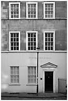 Residential facade. Bath, Somerset, England, United Kingdom (black and white)