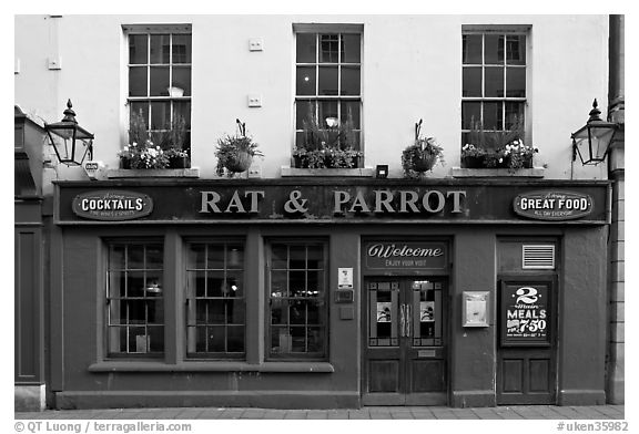 Facade of restaurant and pub. Bath, Somerset, England, United Kingdom