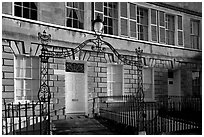 Georgian townhouses, Camden Crescent. Bath, Somerset, England, United Kingdom ( black and white)