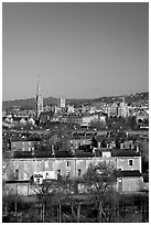 City center, early morning. Bath, Somerset, England, United Kingdom ( black and white)